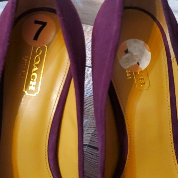 Coach Suede Breana Plum Heel - Picture 9 of 12
